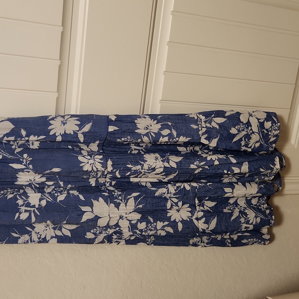 Blue floral dress open back - Picture 3 of 6